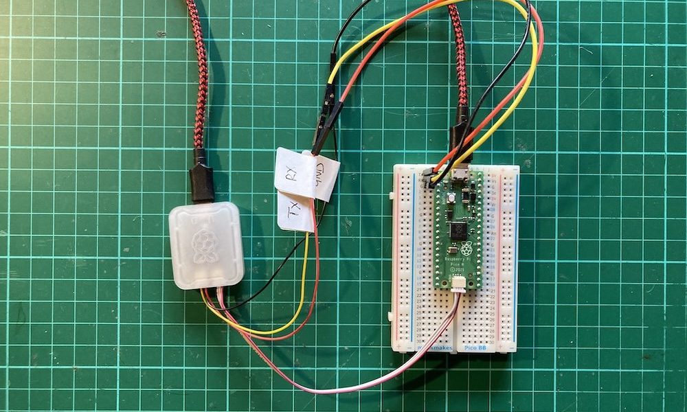 Debug probe wired to a microcontroller for on-target timing measurement