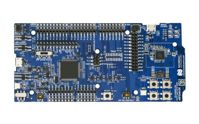 Nordic nRF5340 development kit (Zephyr RTOS board)