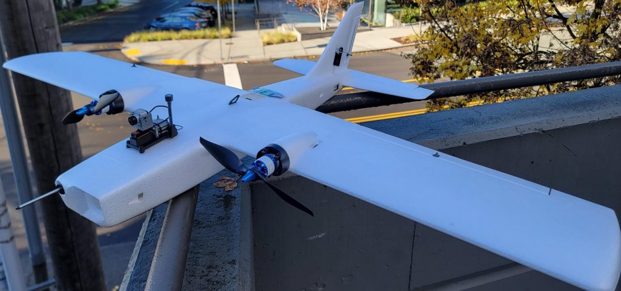 VTOL UAV on a rooftop
